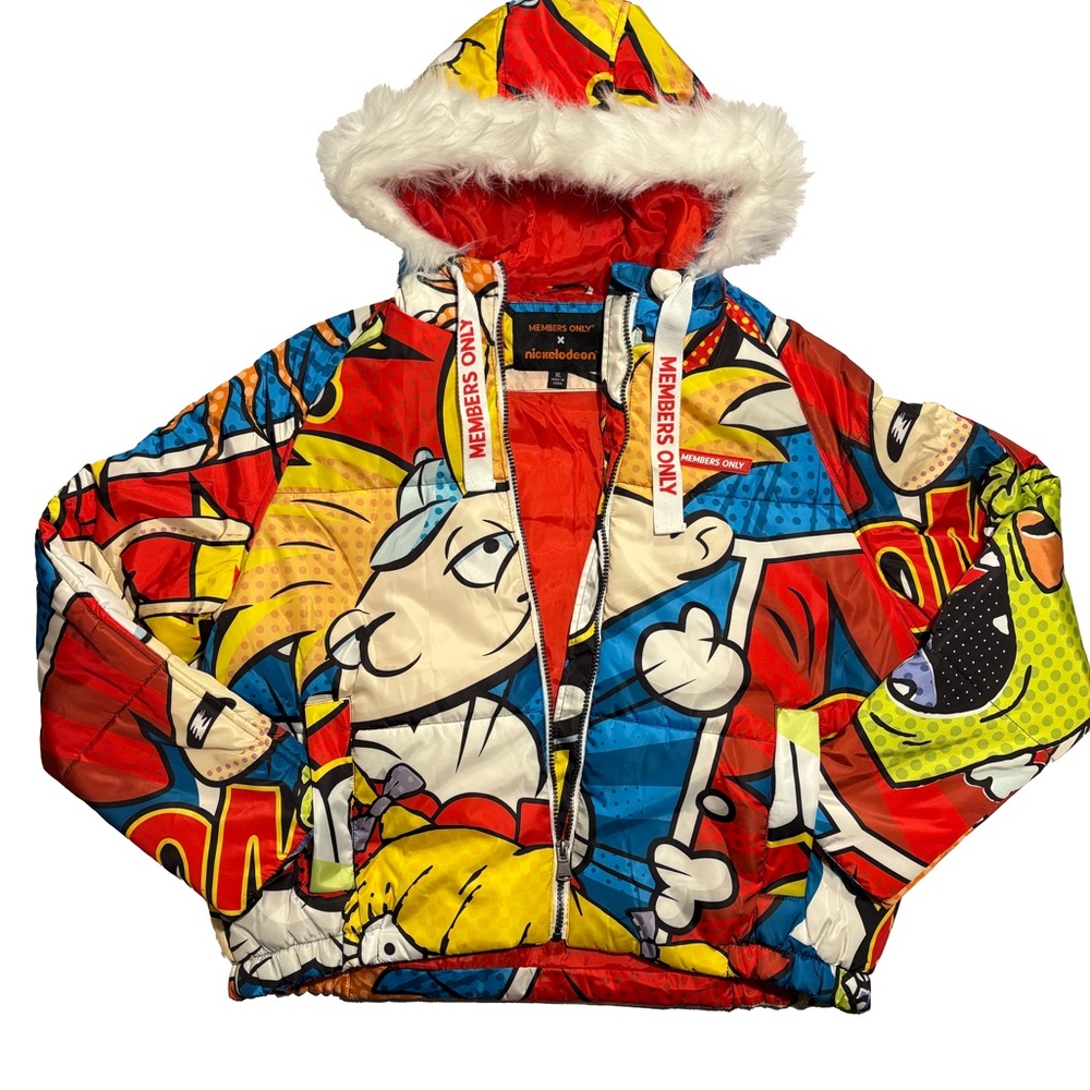 Vintage Puffer Nickelodeon Jacket (MEMBERS ONLY x Nickelodeon) XL